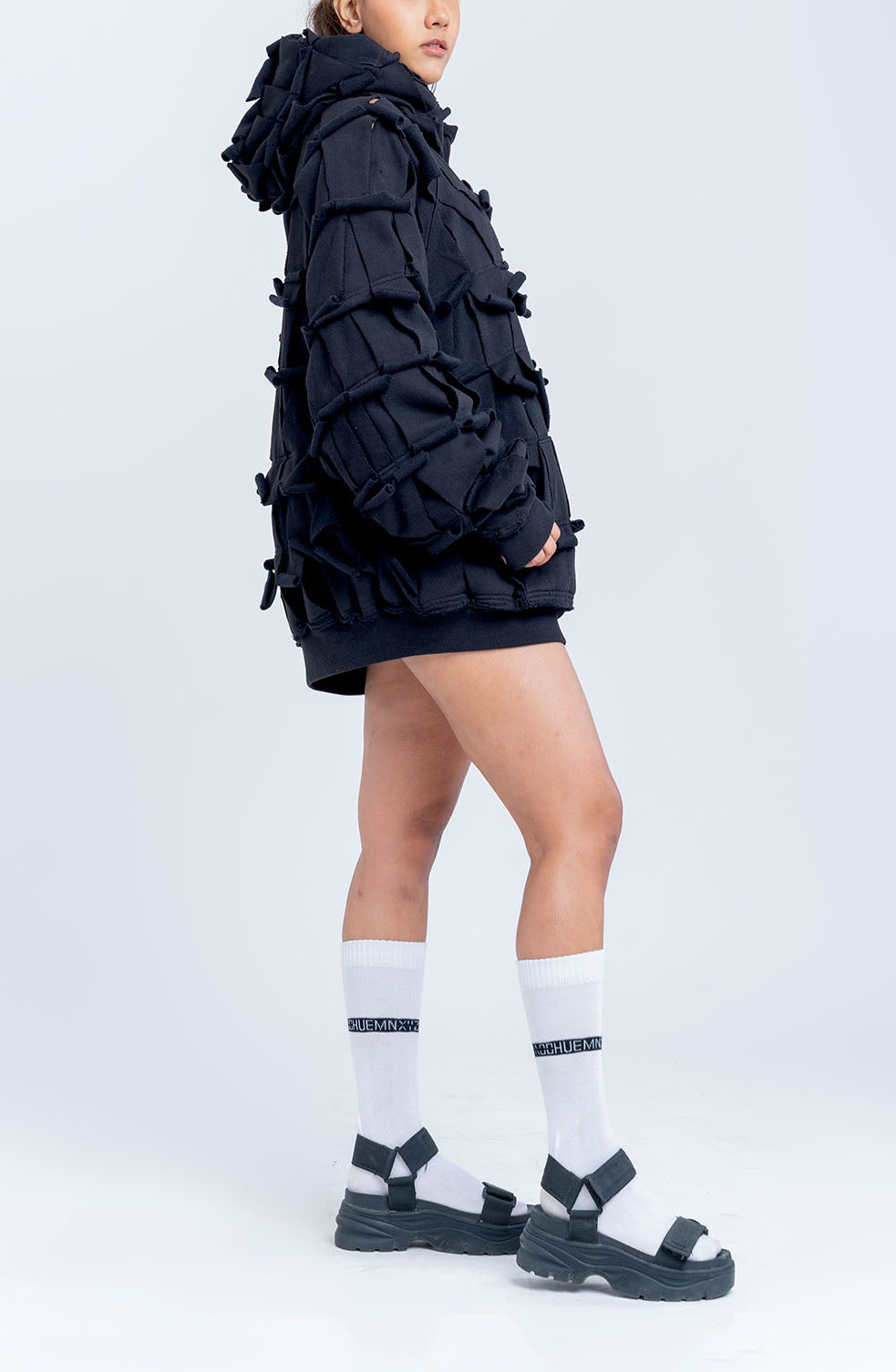 Handcrafted 1000 Panel Hoodie (Black)