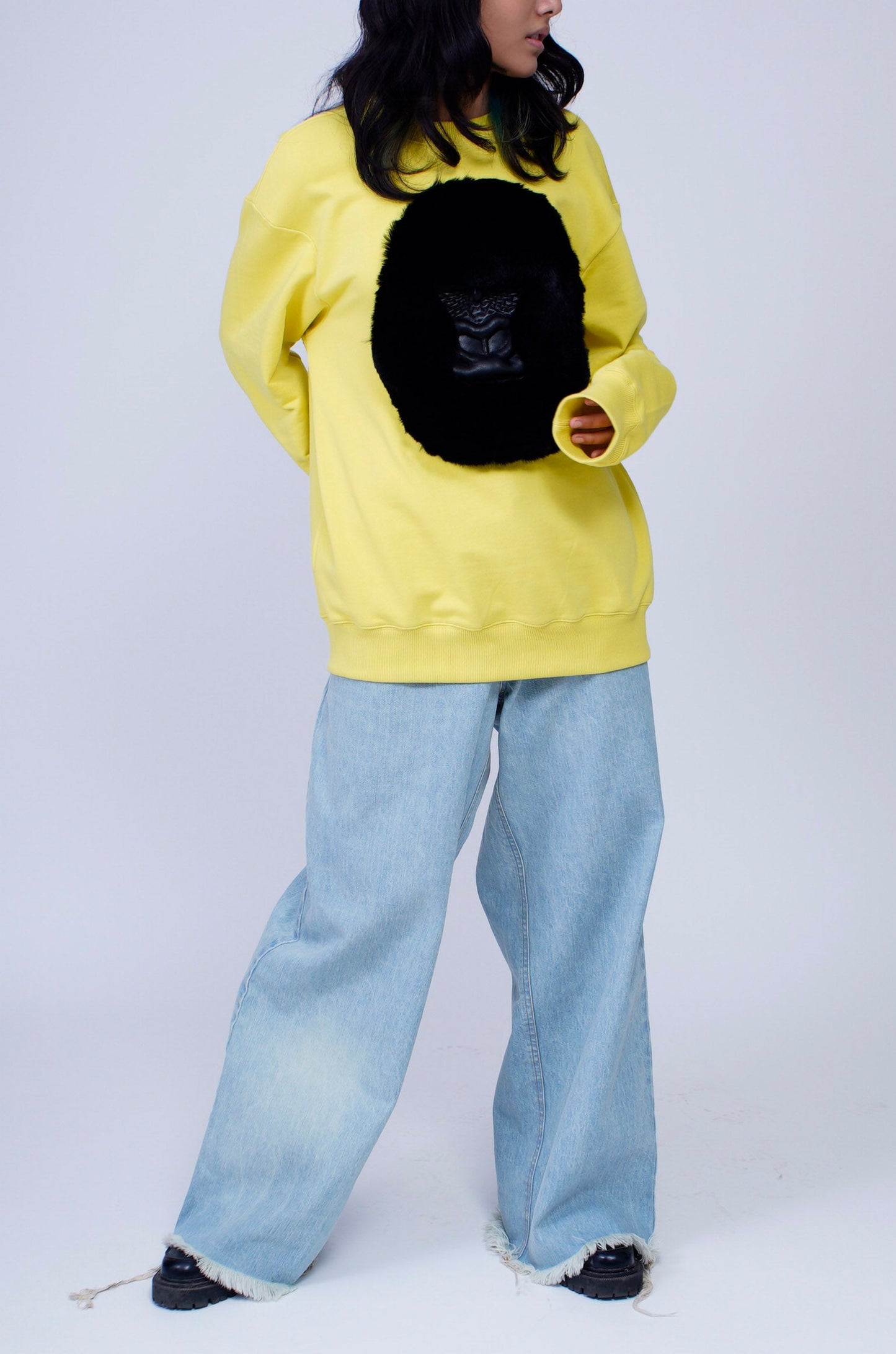 Huemn Classic Handmade Gorilla Sweatshirt (Lemon Yellow)