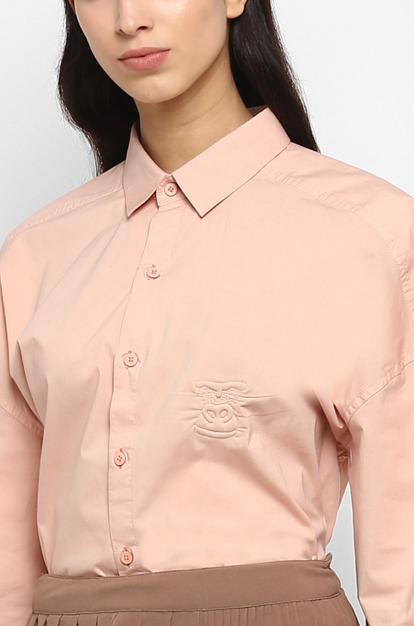 Huemn Gorilla Insignia Oversized Shirt (Blush)