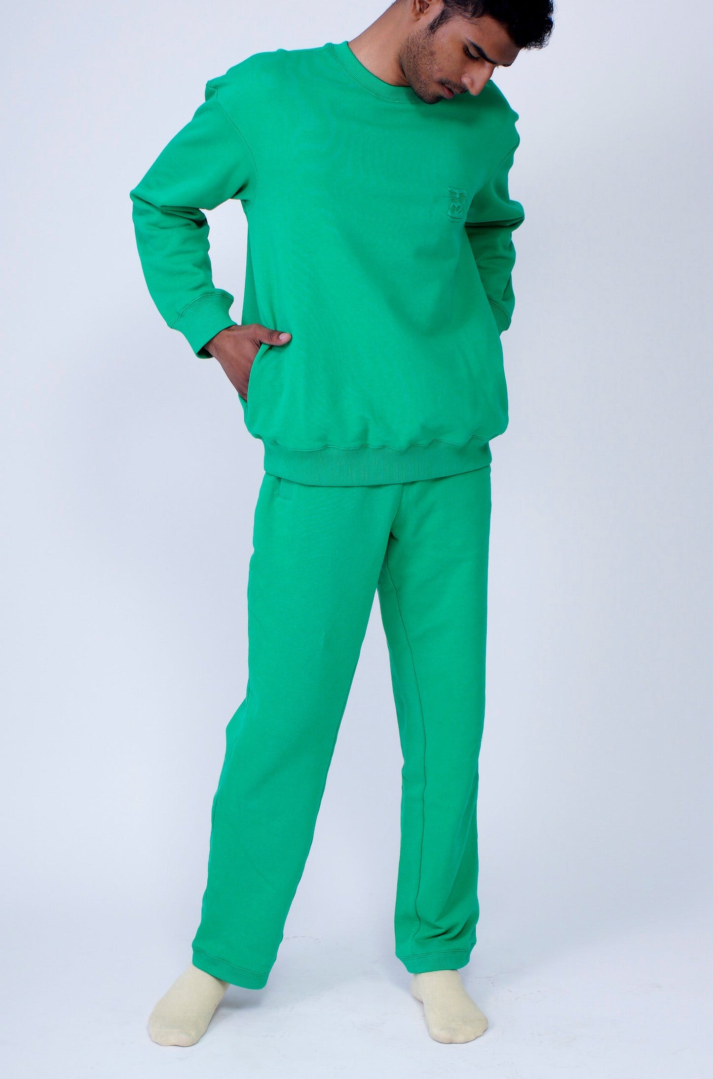 Huemn Gorilla Insignia Co-Ords Set (Lime Green)