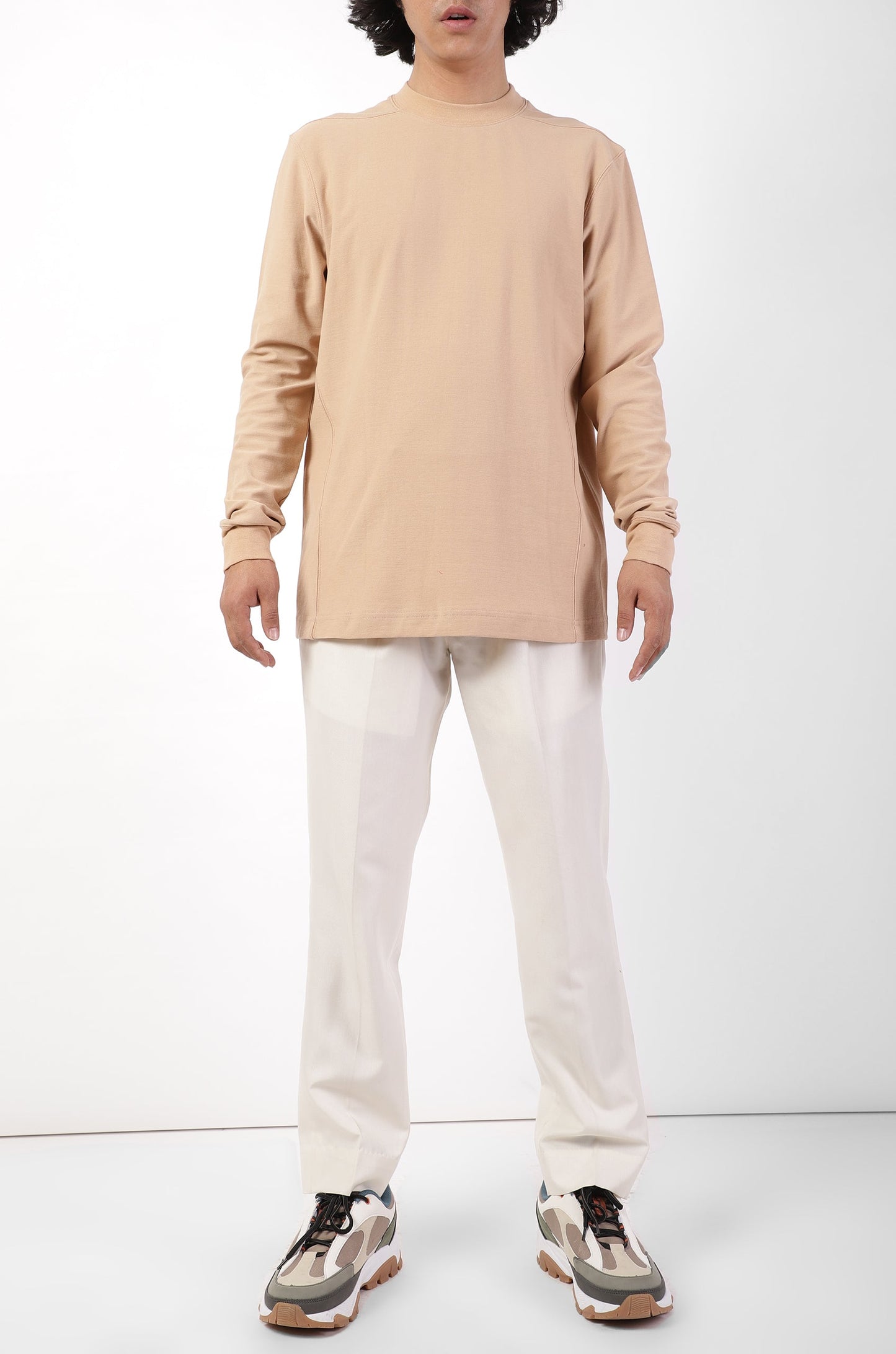 Huemn Basics Fitted Mens T-Shirt (Beige)