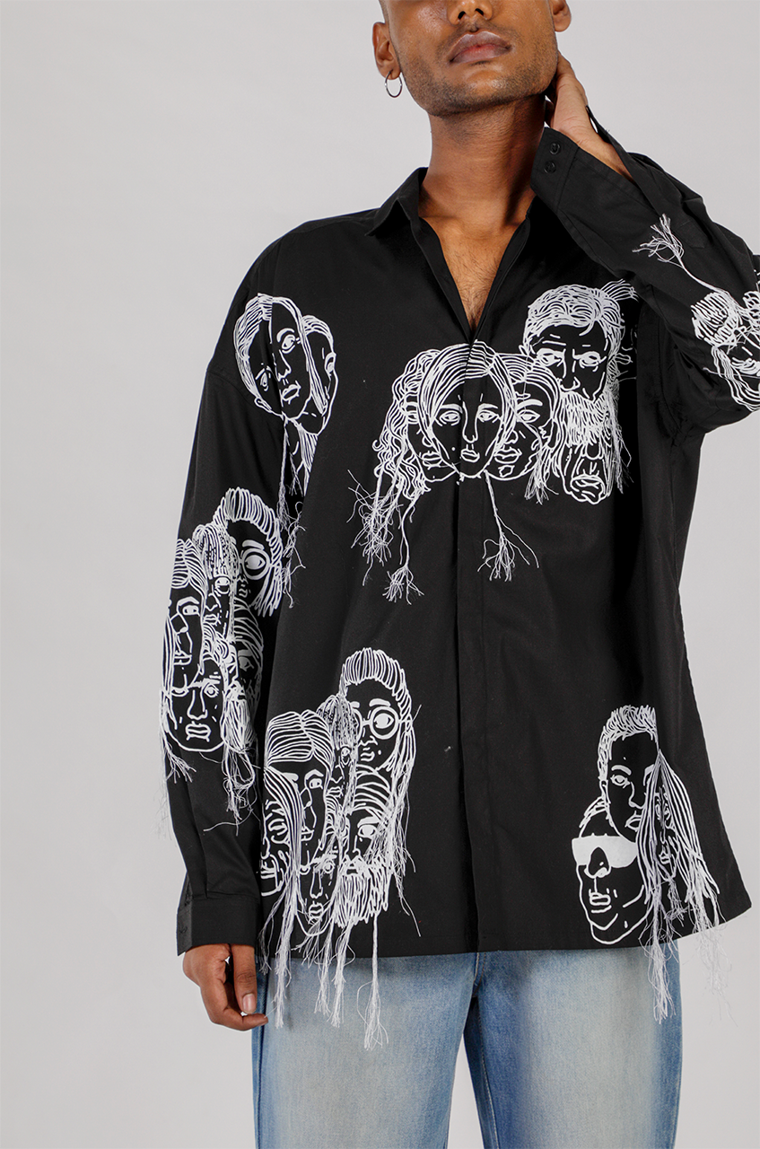 Handcrafted Diversity Stream Shirt (Black)