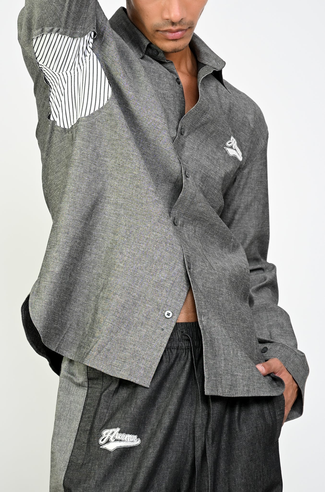 Classic denim shirt (Black)