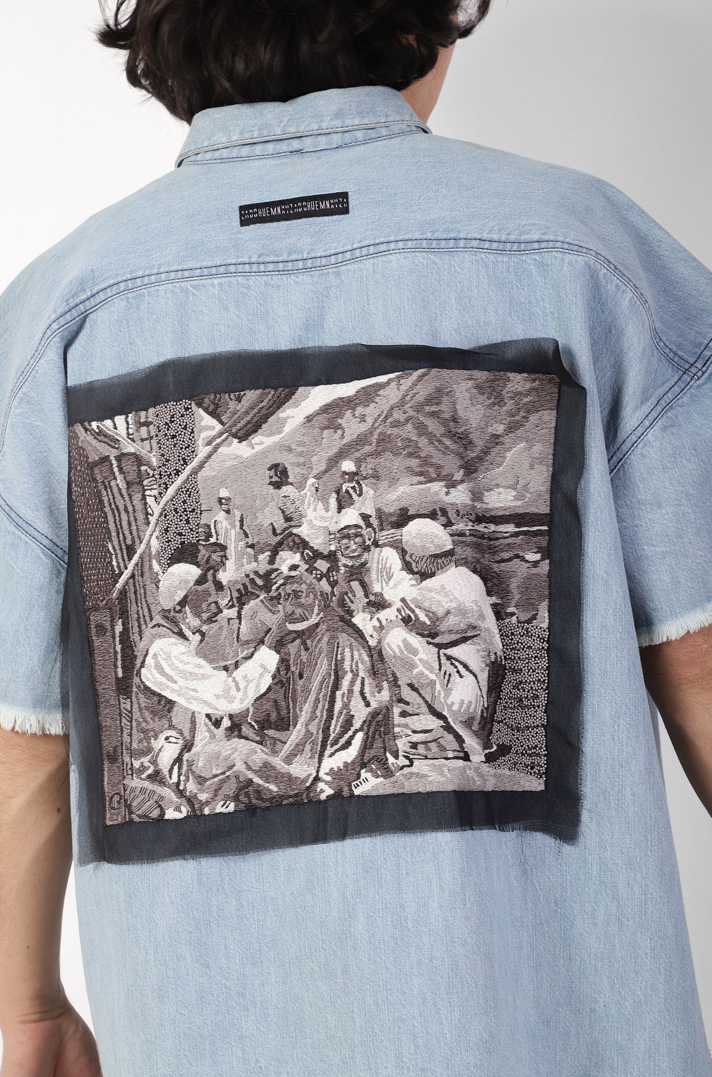 Handcrafted Back Denim Over Shirt