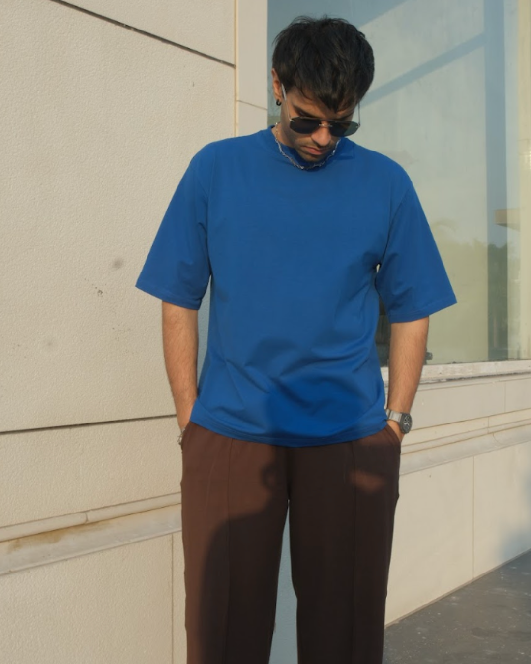 All Day Oversized Tee - Electric Blue