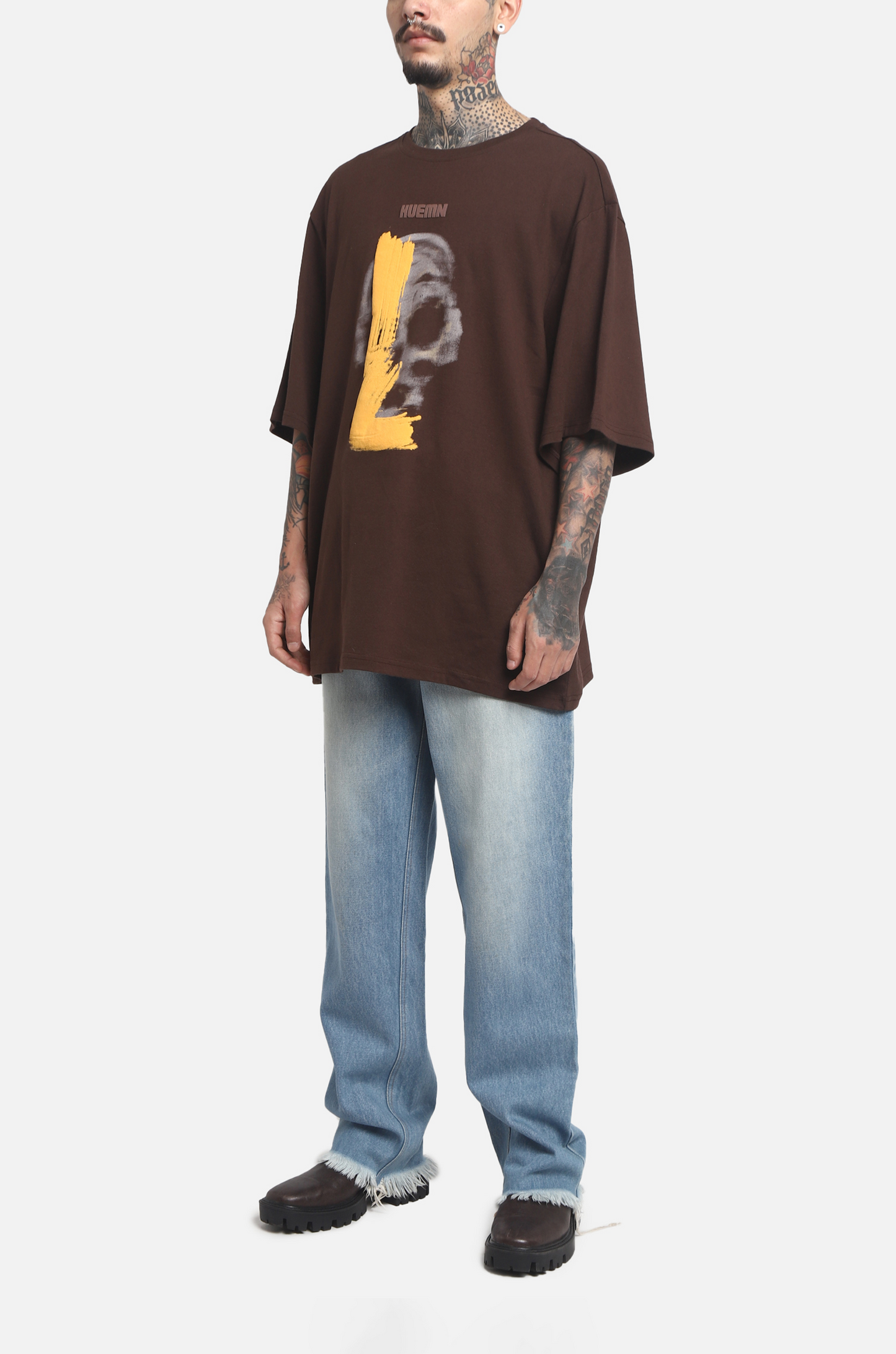 The HUEMN Skull T-shirt (Chocolate Brown) : Edition 2