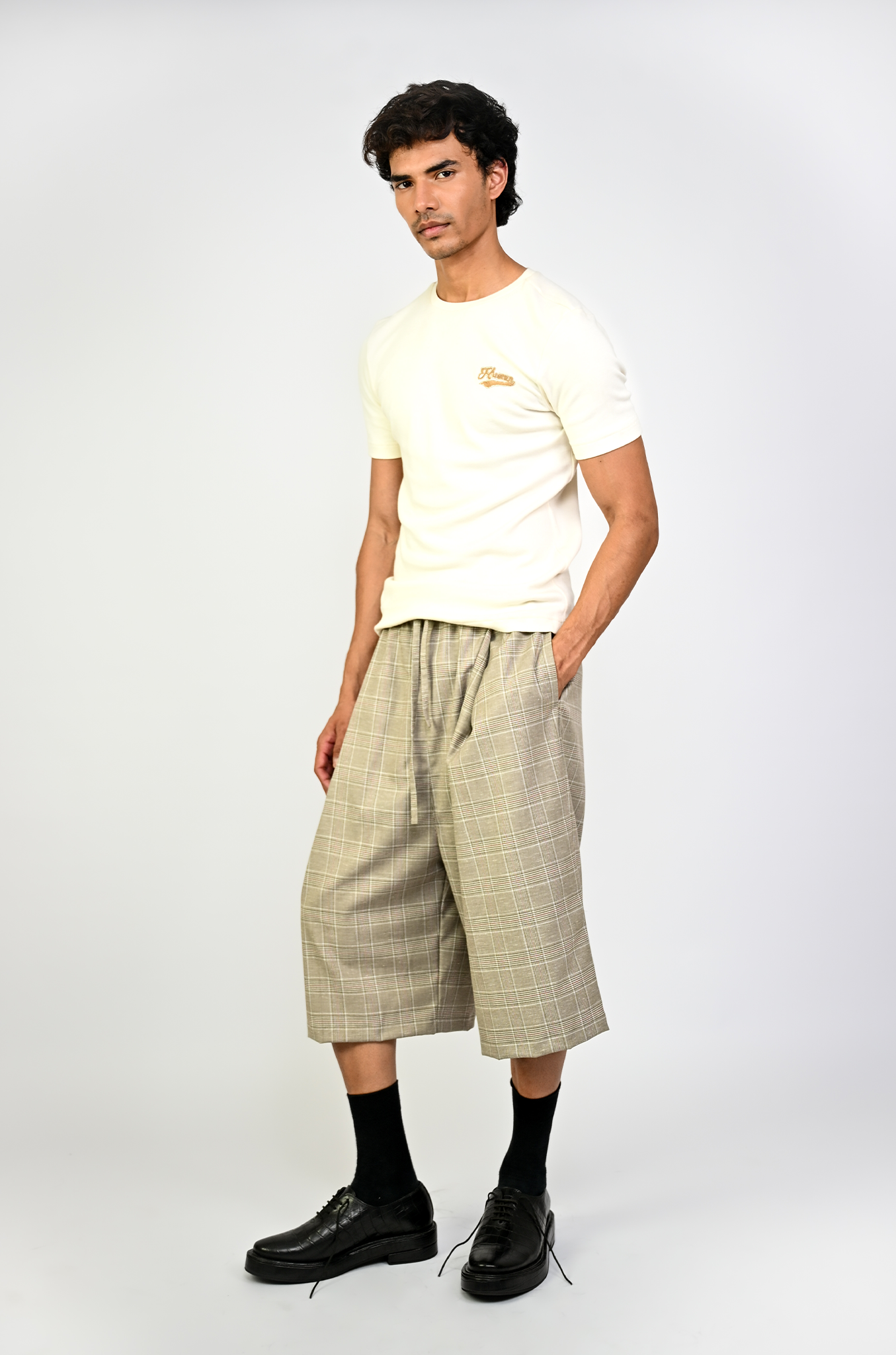 Embroidered logo cotton t-shirt (White)