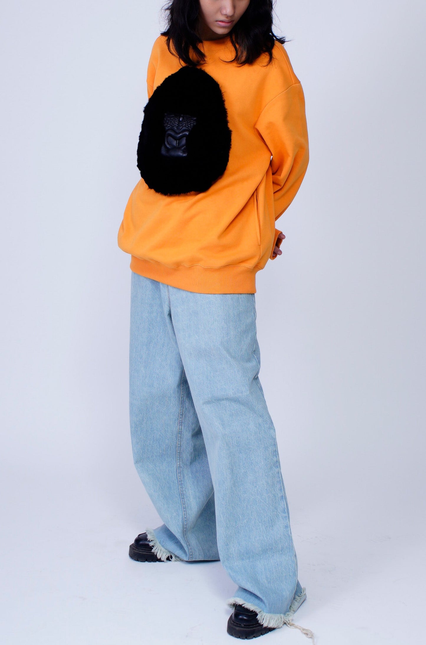 Huemn Classic Handmade Gorilla Sweatshirt (Tangerine)