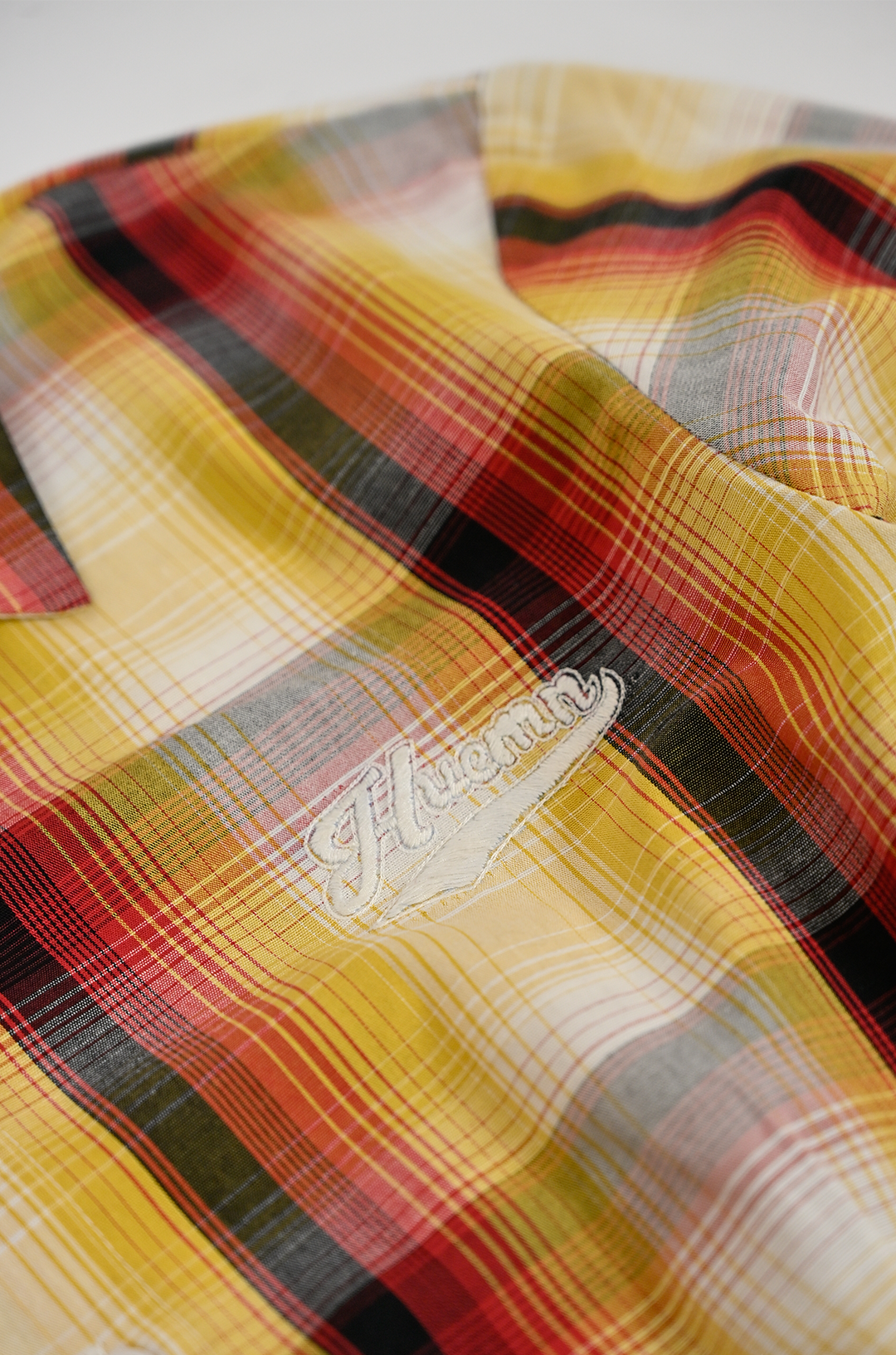 HUEMN Corset style shirt in checkered pattern (Men's)