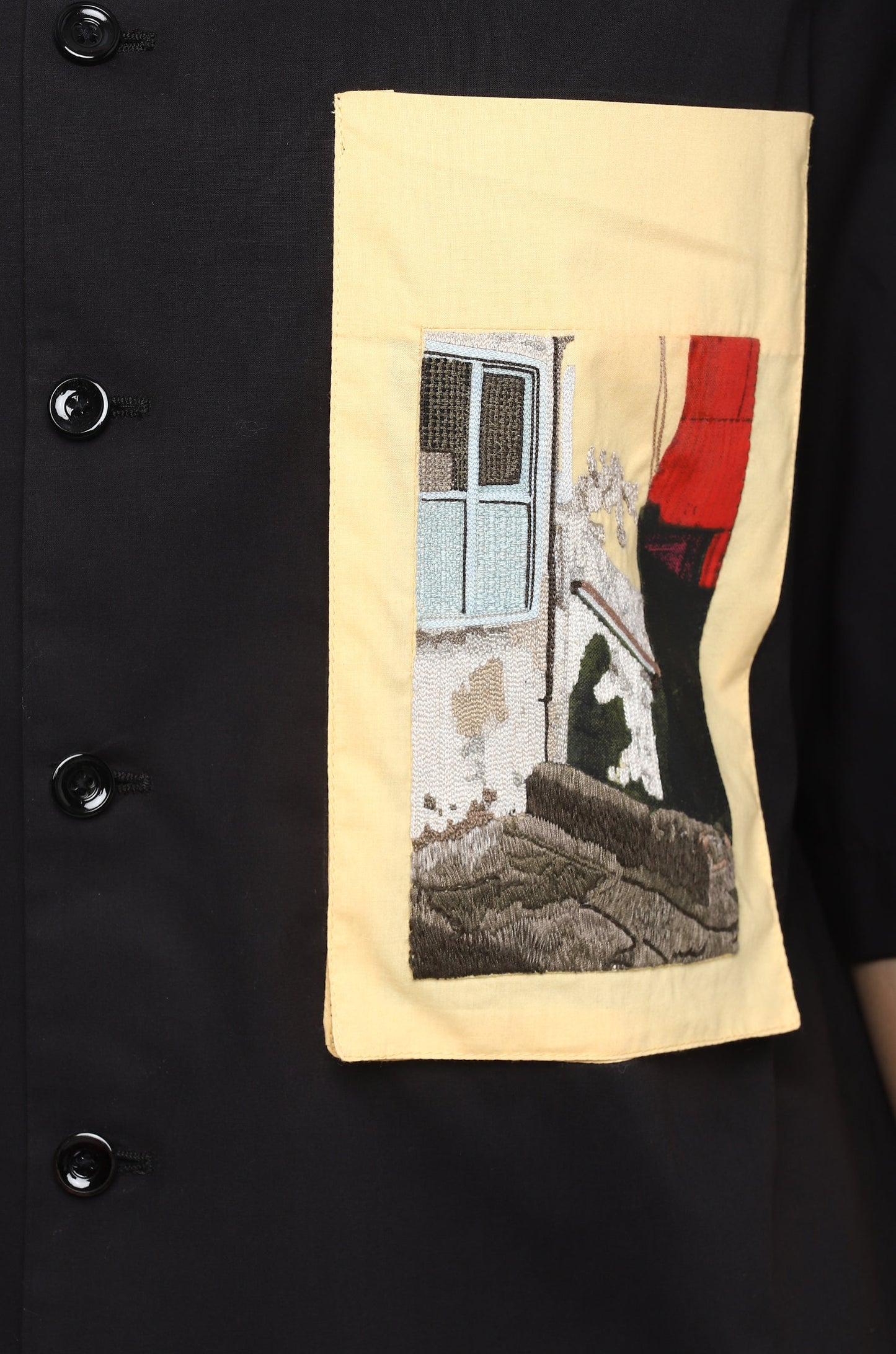 Handcrafted 'Shadow' Safari Shirt (Black)