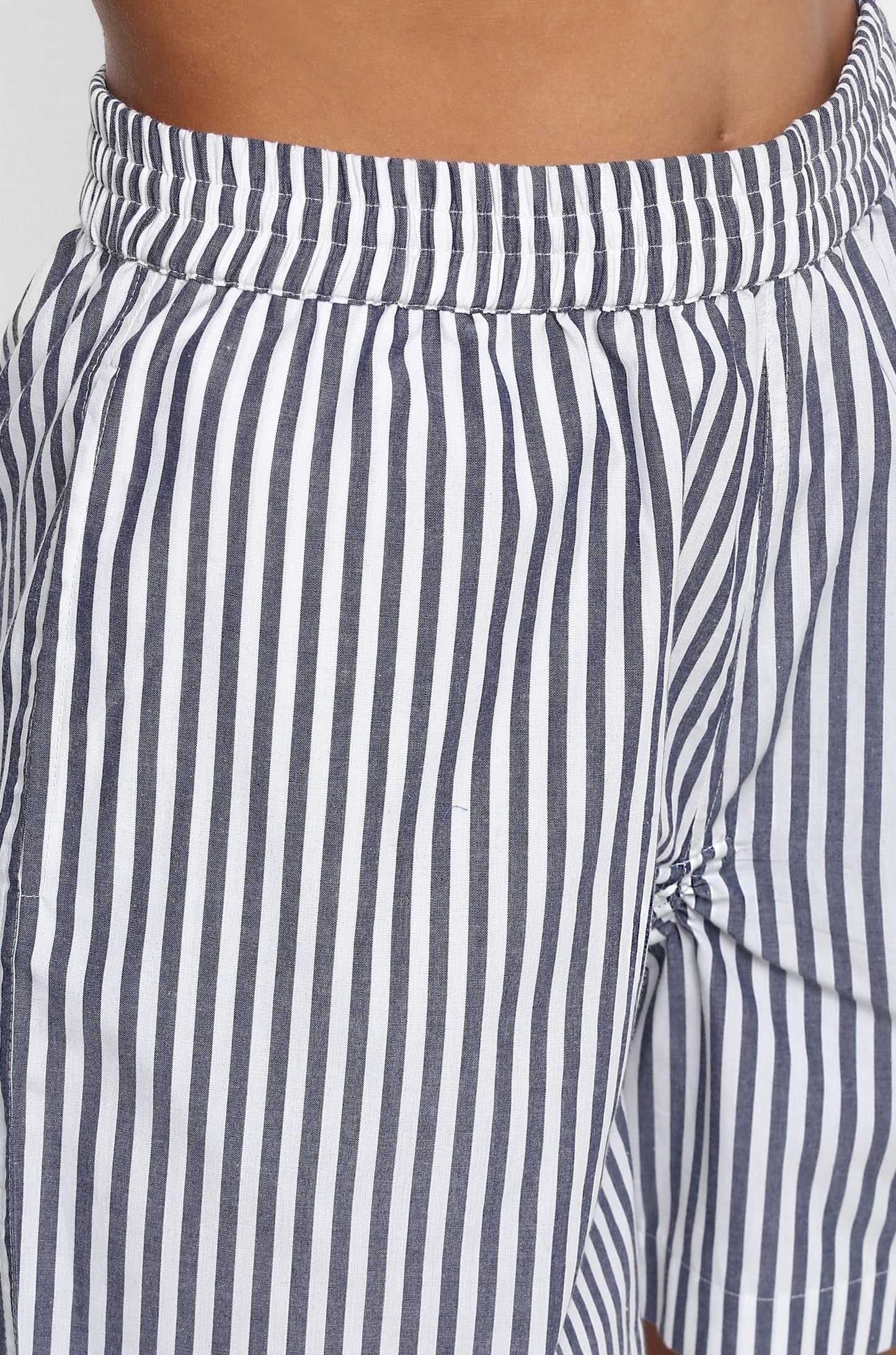 Huemn Gorilla Insignia Striped Shorts (Slate Grey)