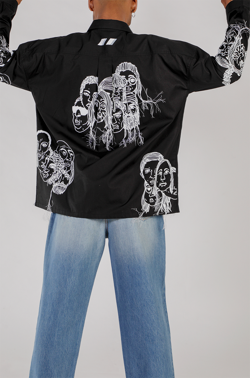 Handcrafted Diversity Stream Shirt (Black)