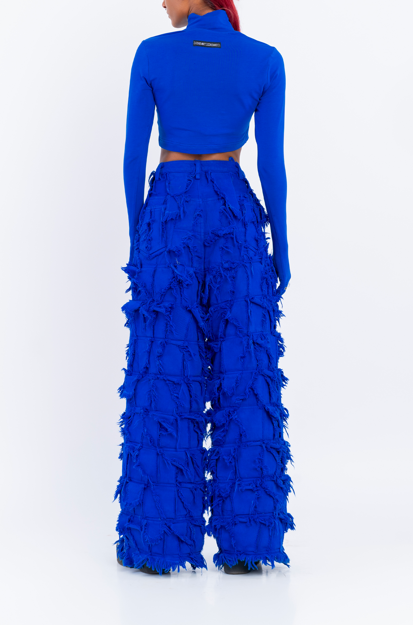 Handcrafted 1000 Panel Distressed Jeans (Blue)