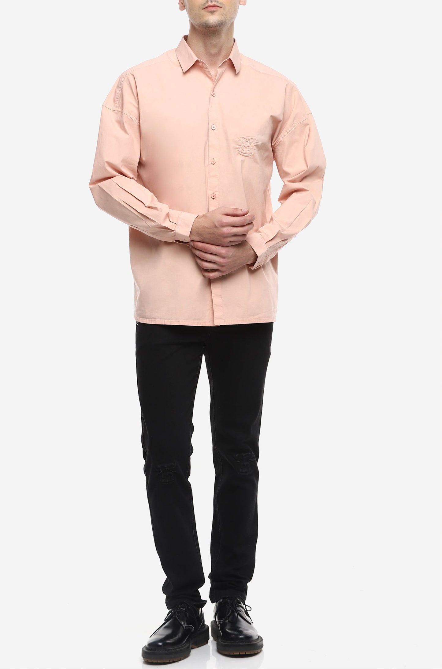 Huemn Gorilla Insignia Oversized Shirt (Blush)