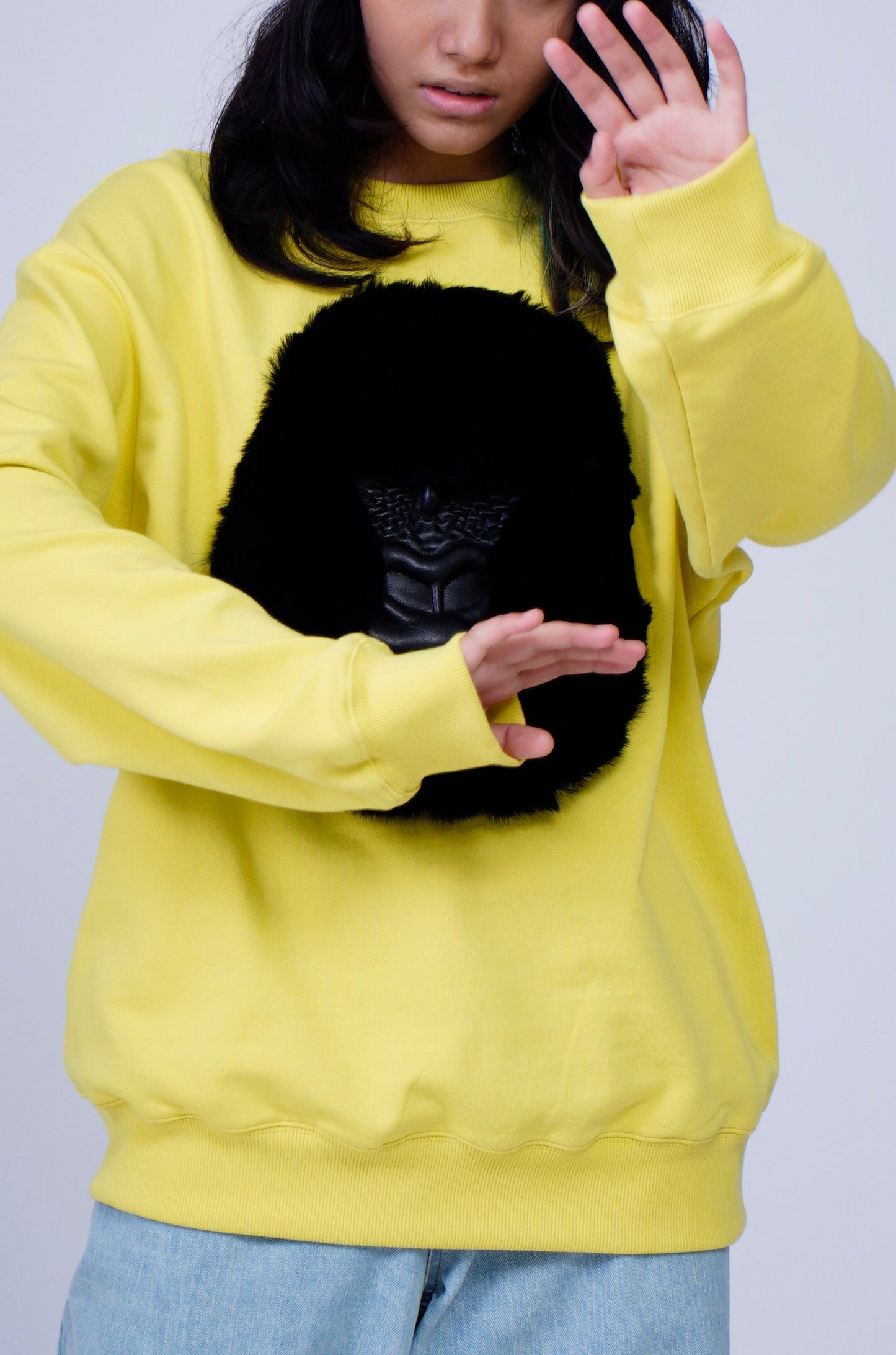 Huemn Classic Handmade Gorilla Sweatshirt (Lemon Yellow)