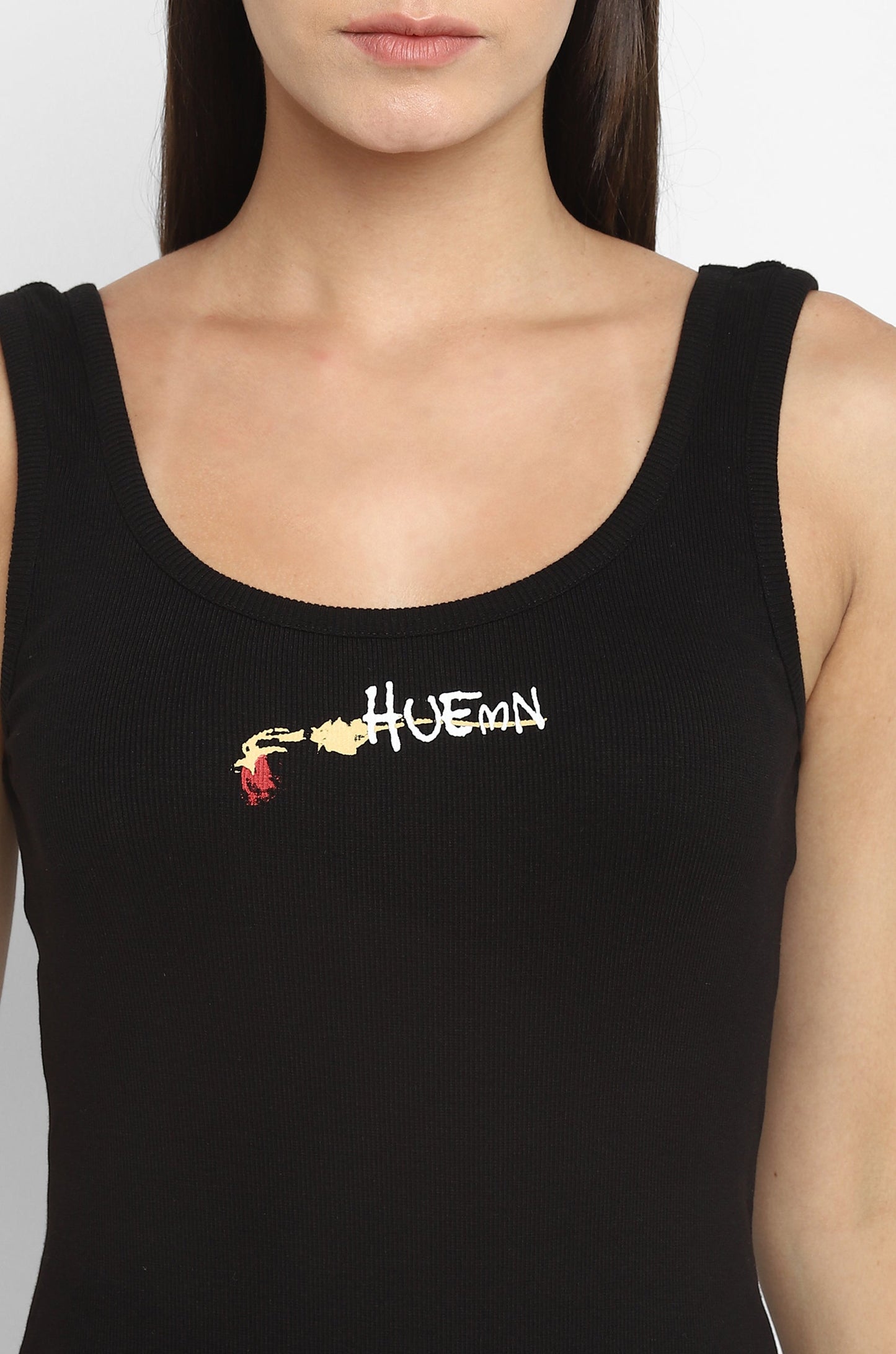 Cold Pressed Rose Bodycon Black Dress