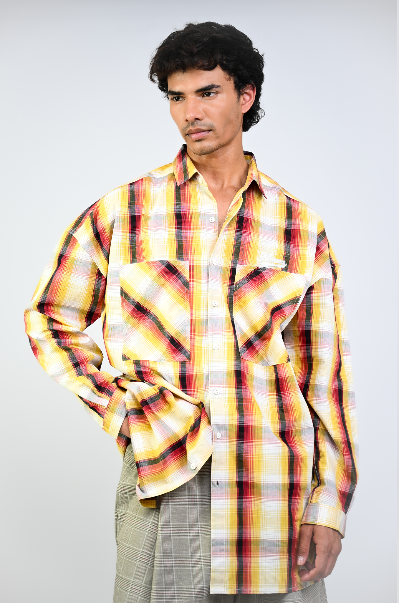 Check-patterned shirt