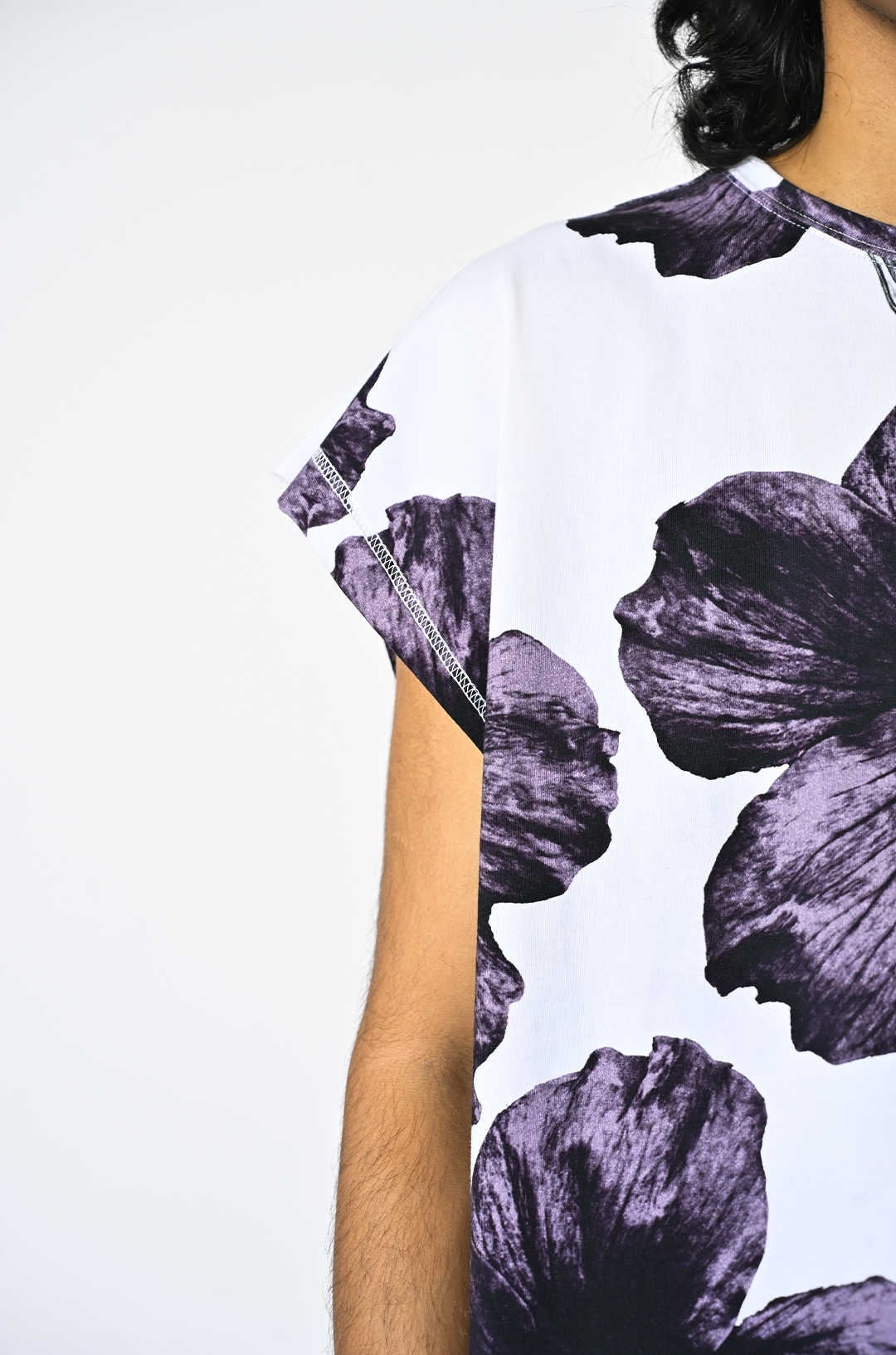 Tongue-printed cotton sleeveless top (Men's)