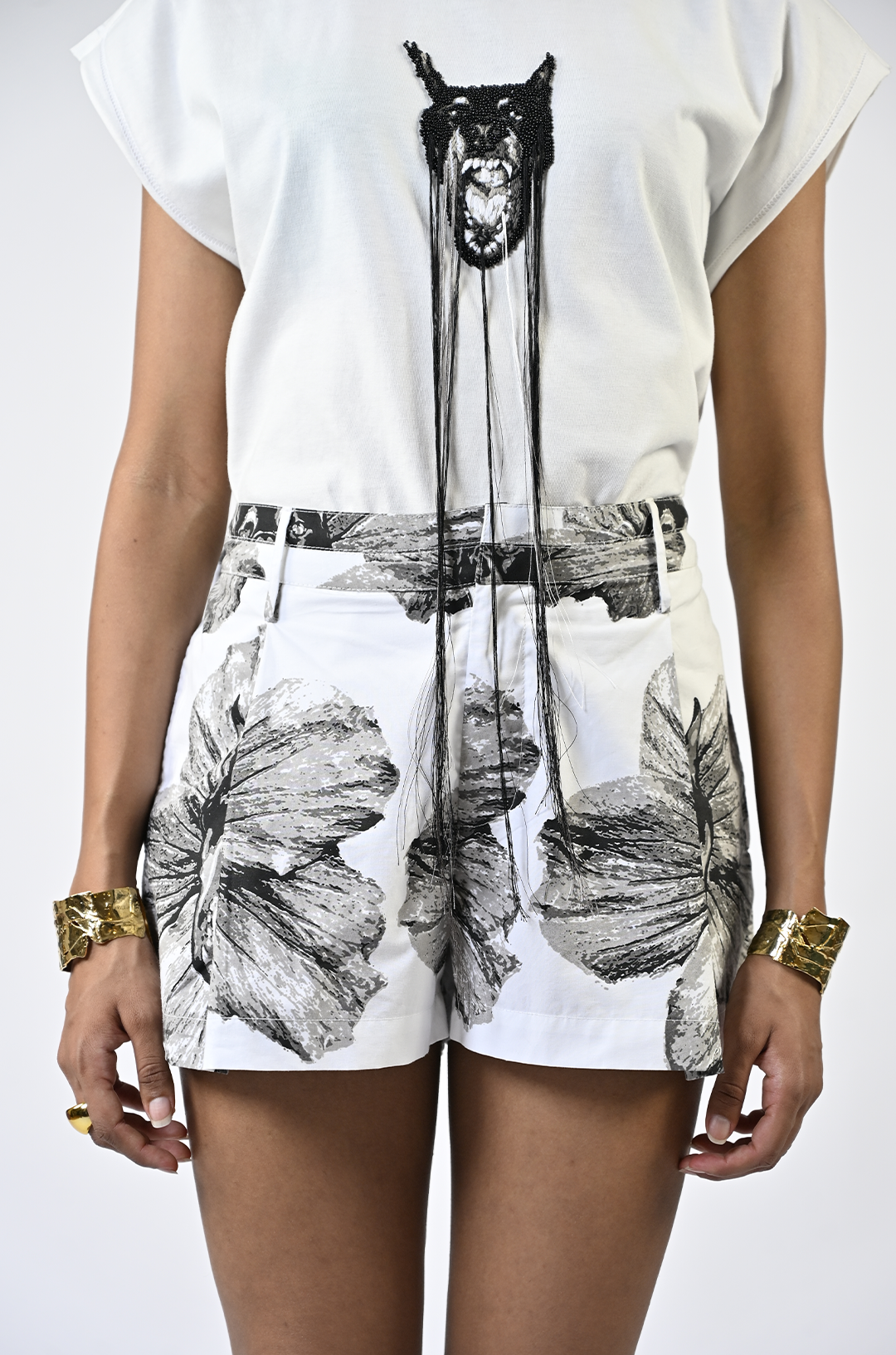 Pleated shorts skirt hybrid