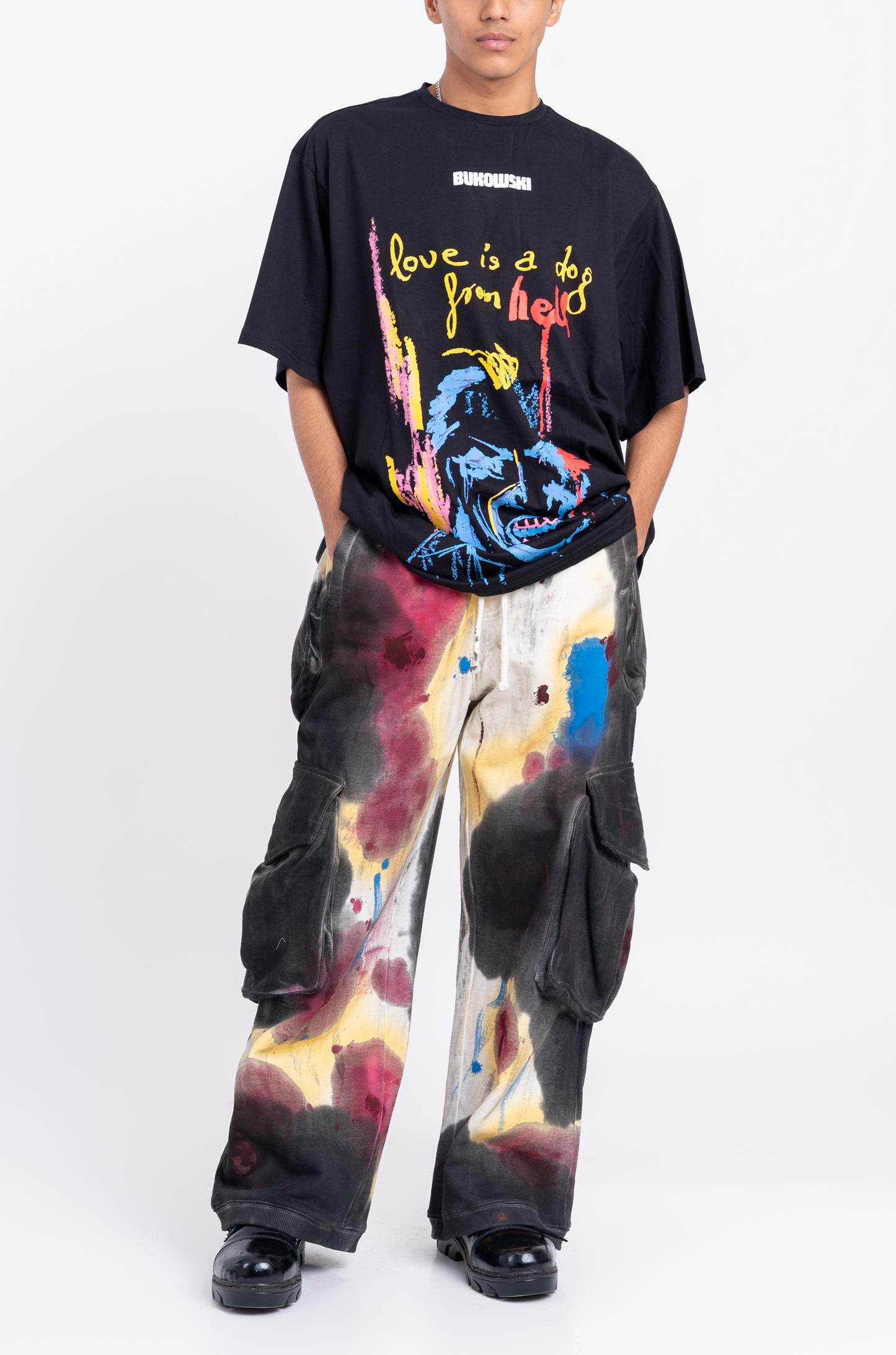 Huemn Blood Flap Pocket Sweatpant (White)