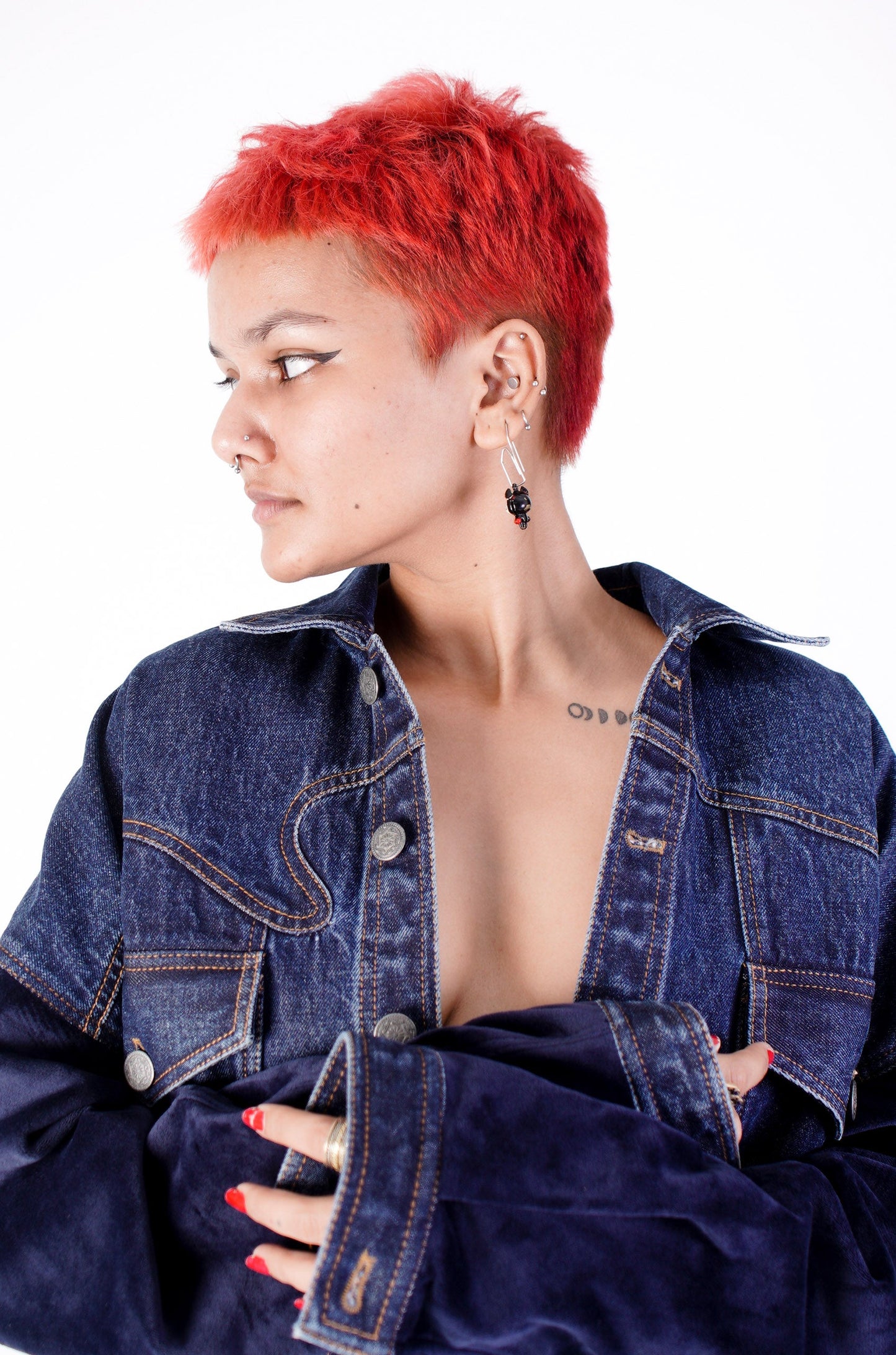 Darwyn Split Velvet And Denim Jacket