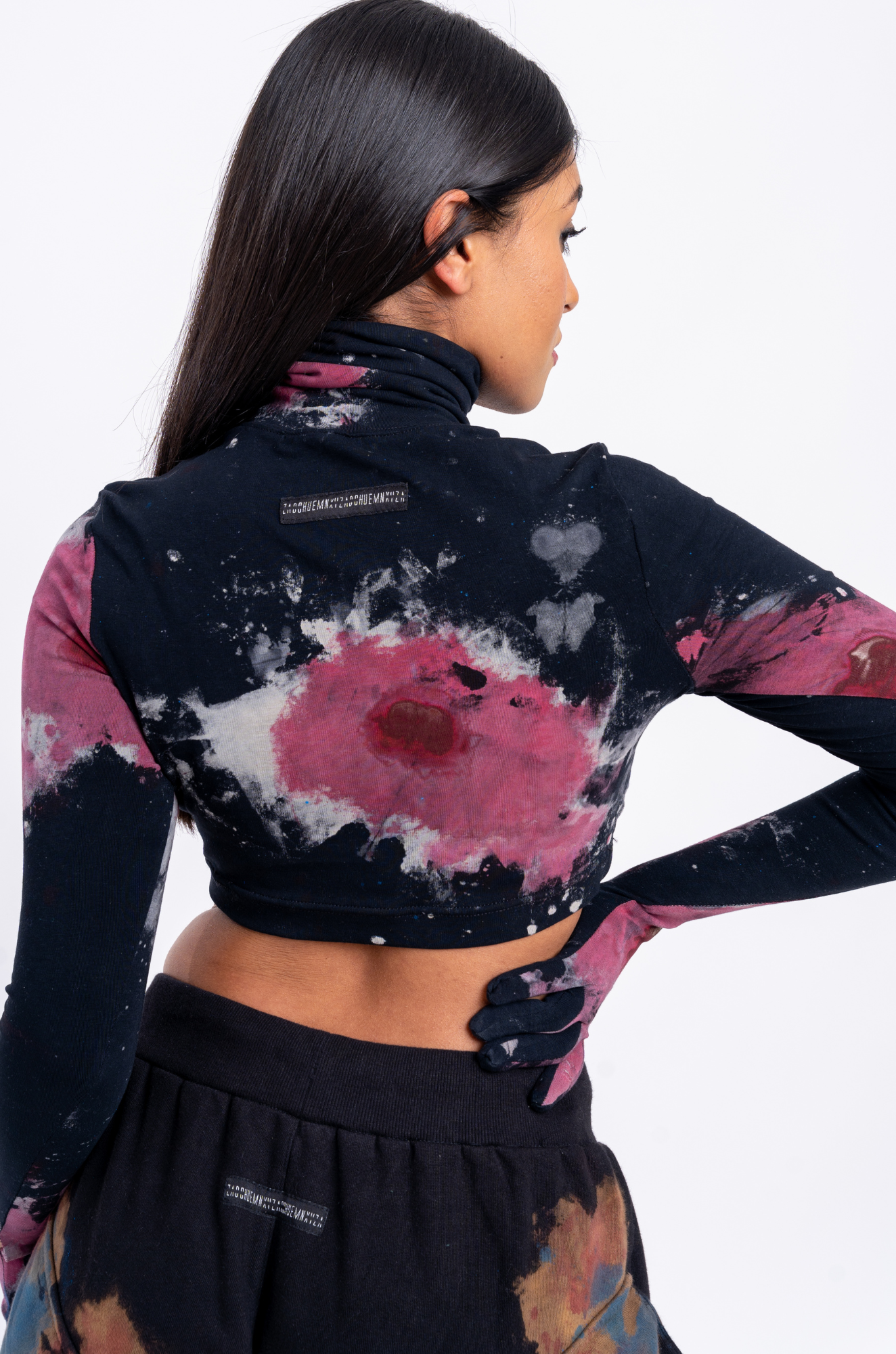 Blood Washed Second Skin Crop Top 2.0 (Black)