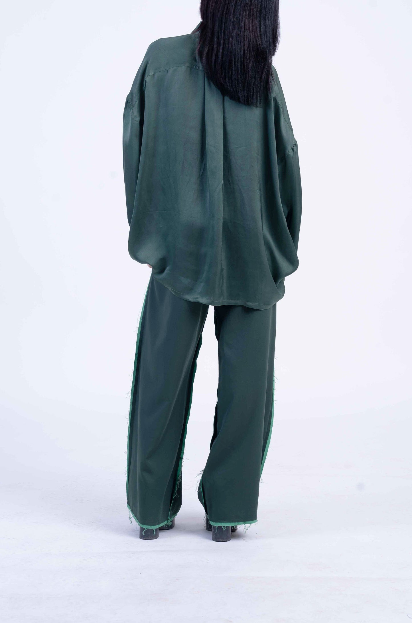 The Devil Wears HUEMN Pants 'Raw Edged' (Green)