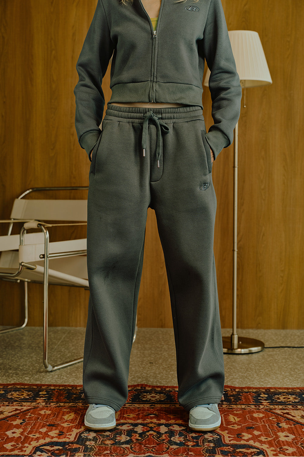 Ash Olive On The Go Joggers