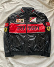 Black Ferrari Leather Jacket – Motorsport Edge Meets Streetwear Swag - Prime Fitz