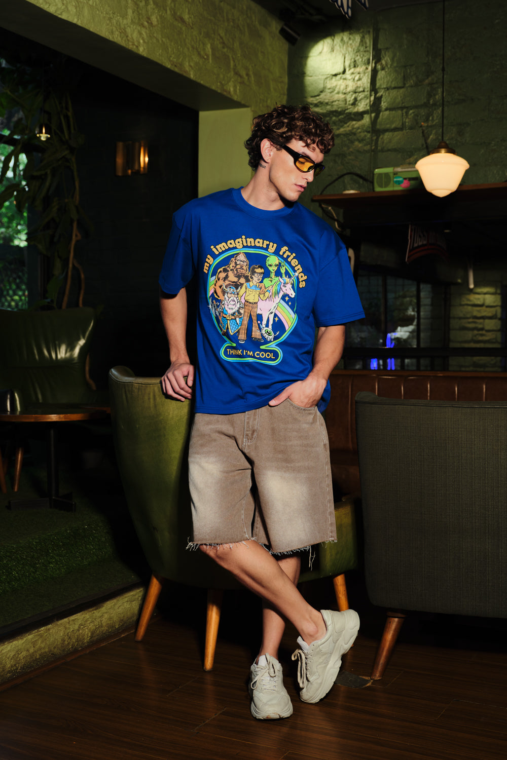 Imaginary Friends Blue Oversized T-Shirt