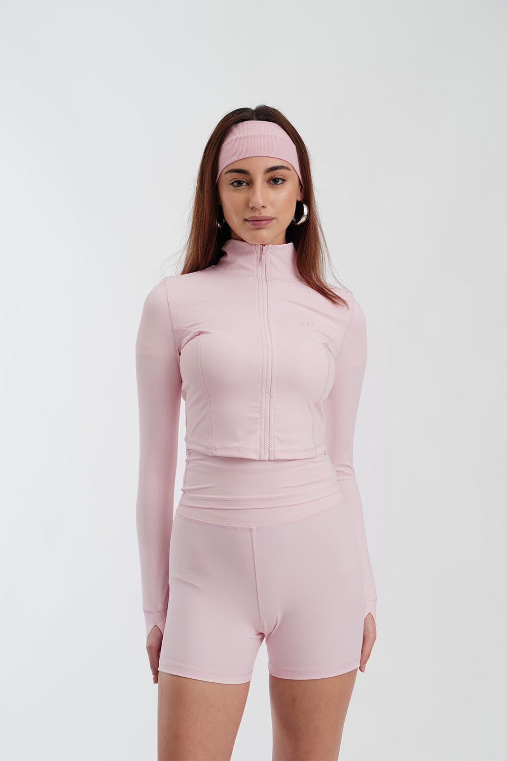 Blush Pink Defined Cropped Jacket