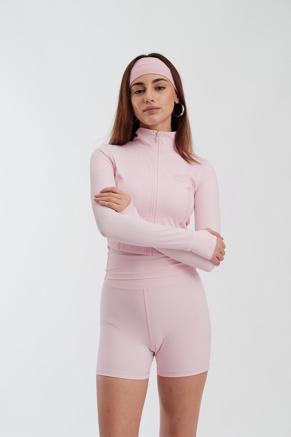 Blush Pink Defined Cropped Jacket