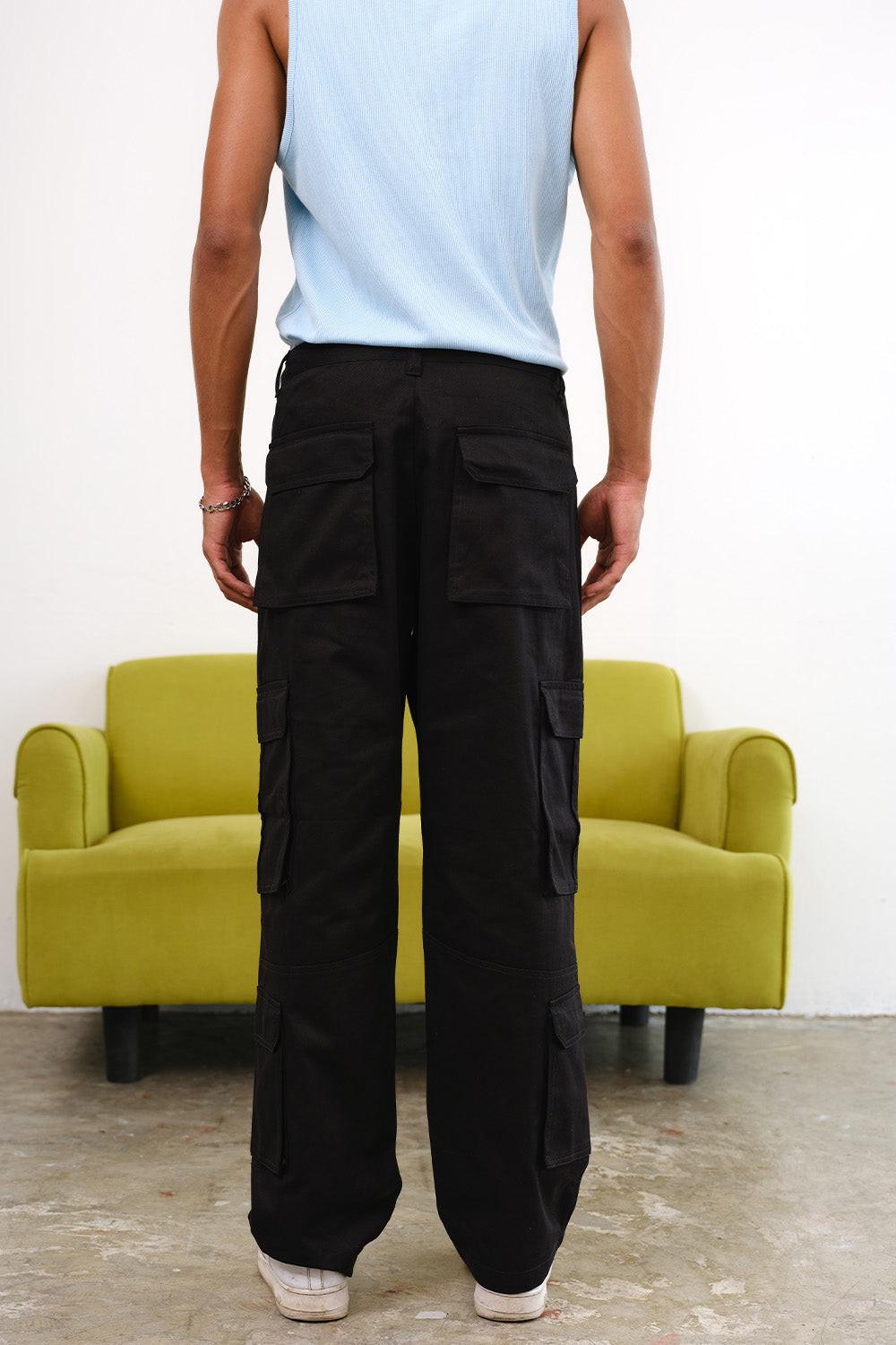 Black 10 Pockets Cargo Pants