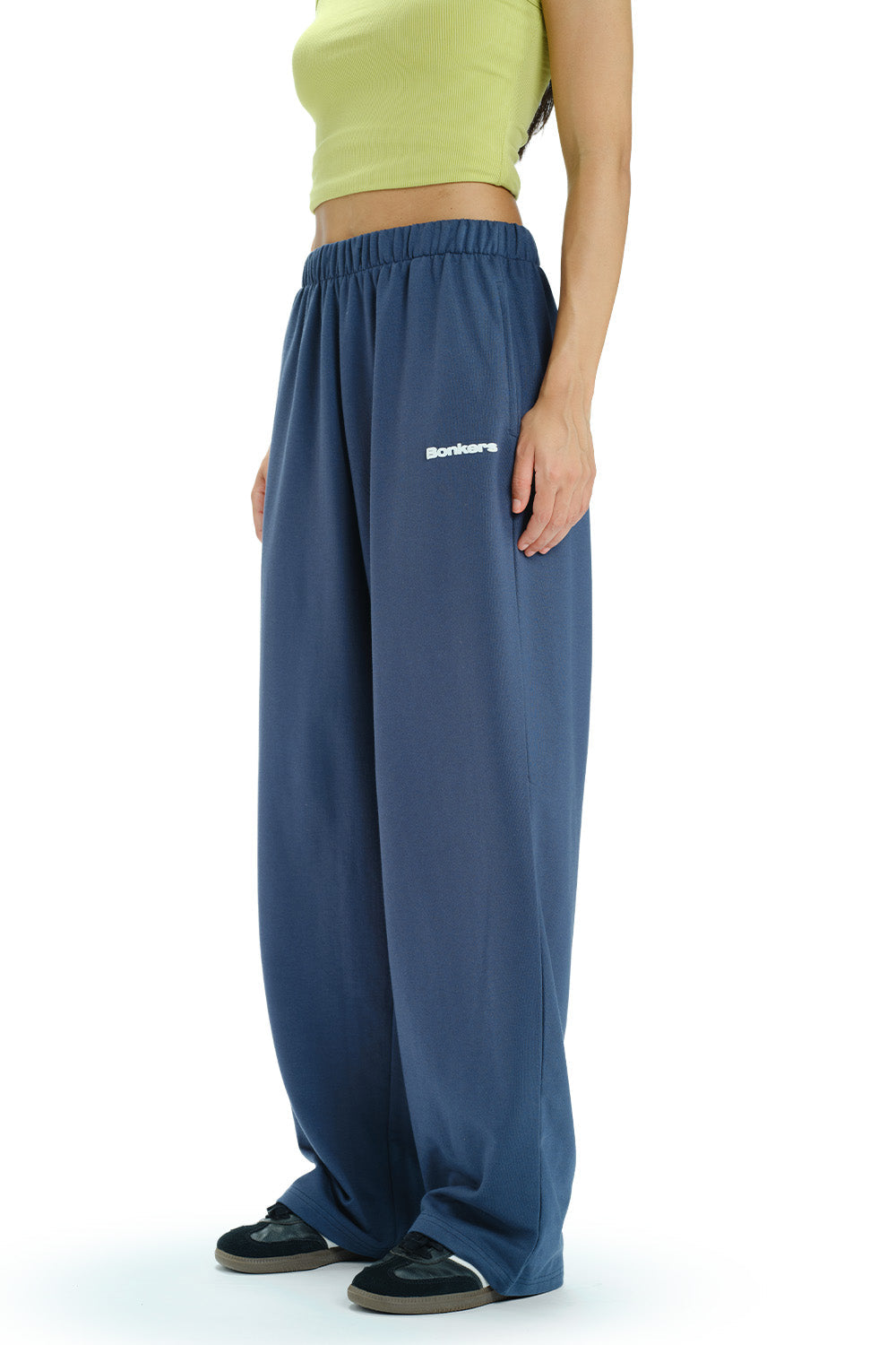 Blue Static Loose Fit Joggers