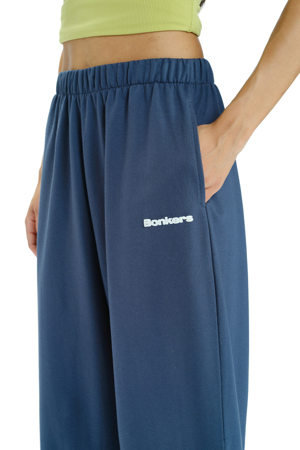 Blue Static Loose Fit Joggers