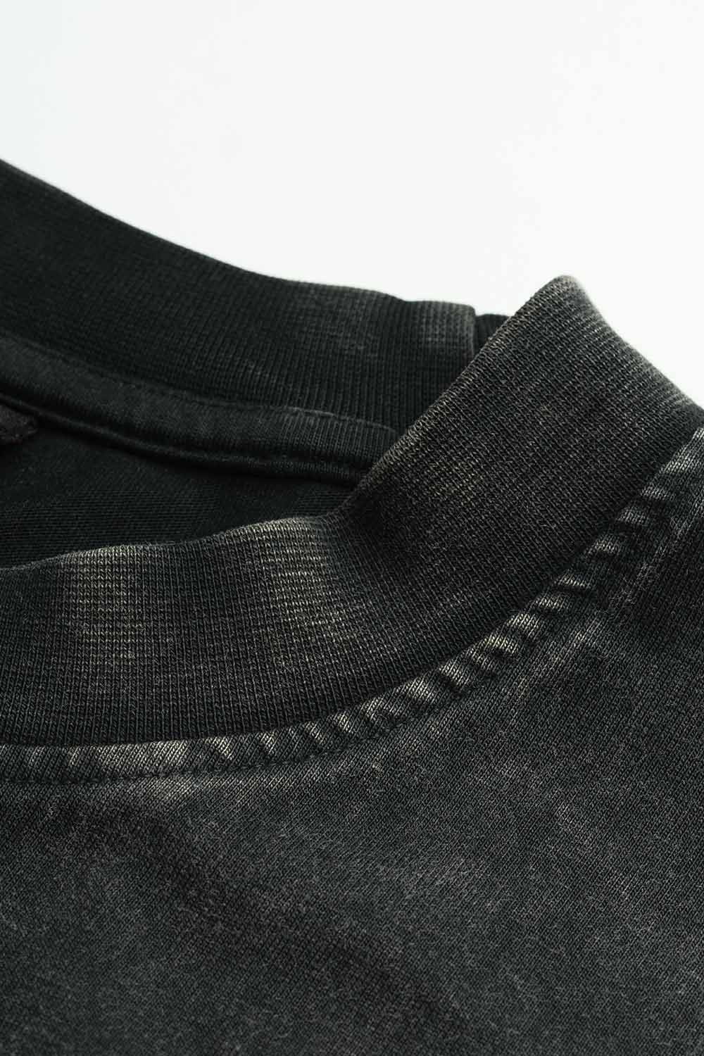 Talk To Your Cat Faded Black Oversized T-Shirt