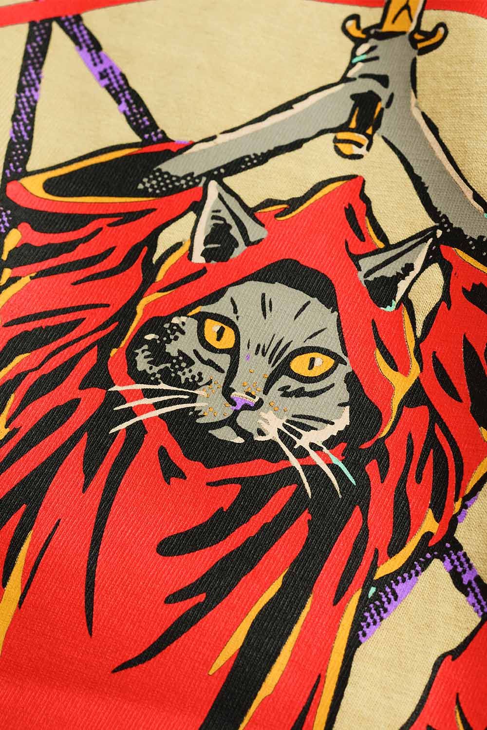 Catanic Beige Oversized T-Shirt