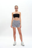 B&W Small Stripes Lace Shorts