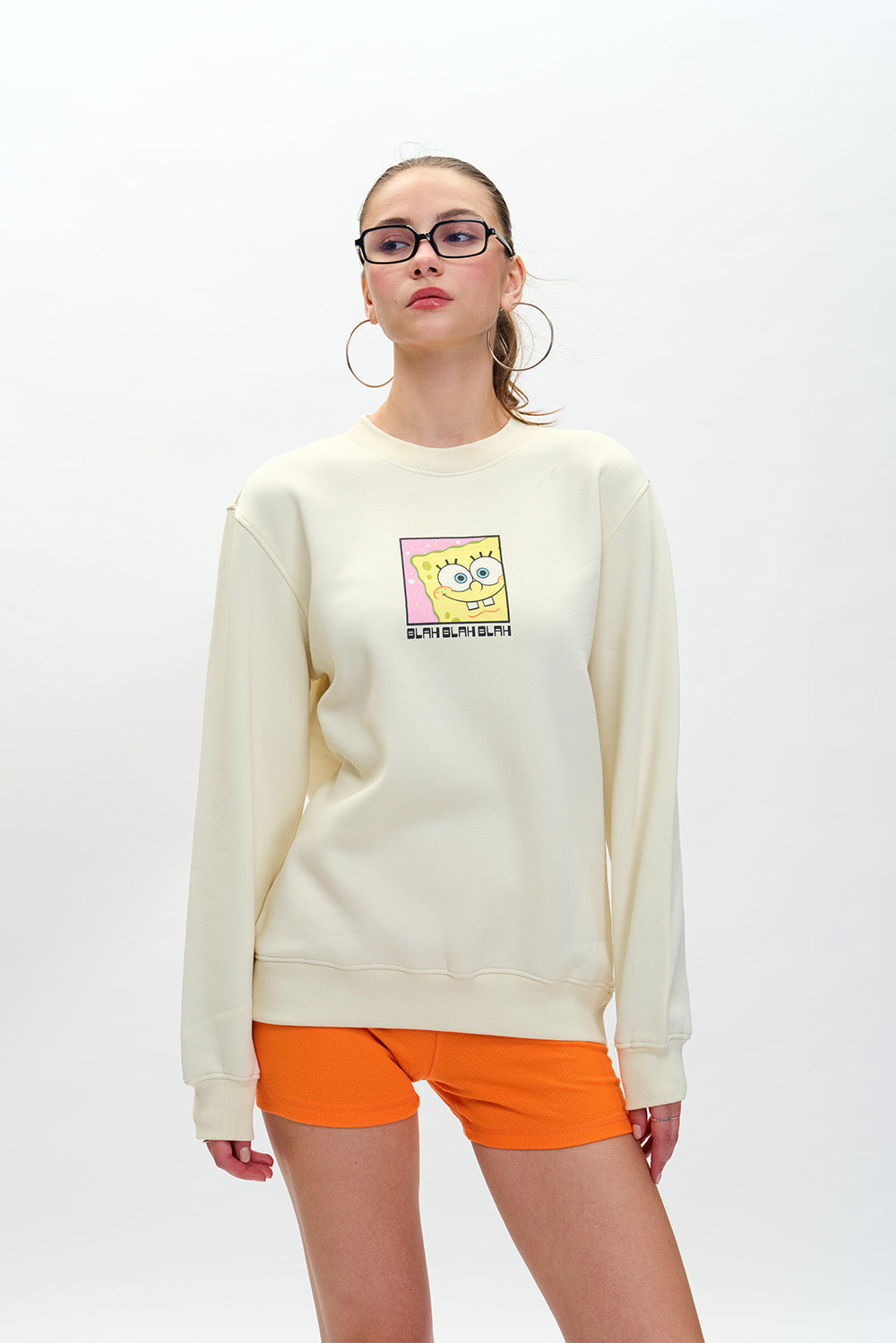 Off White SpongeBob Sweatshirt