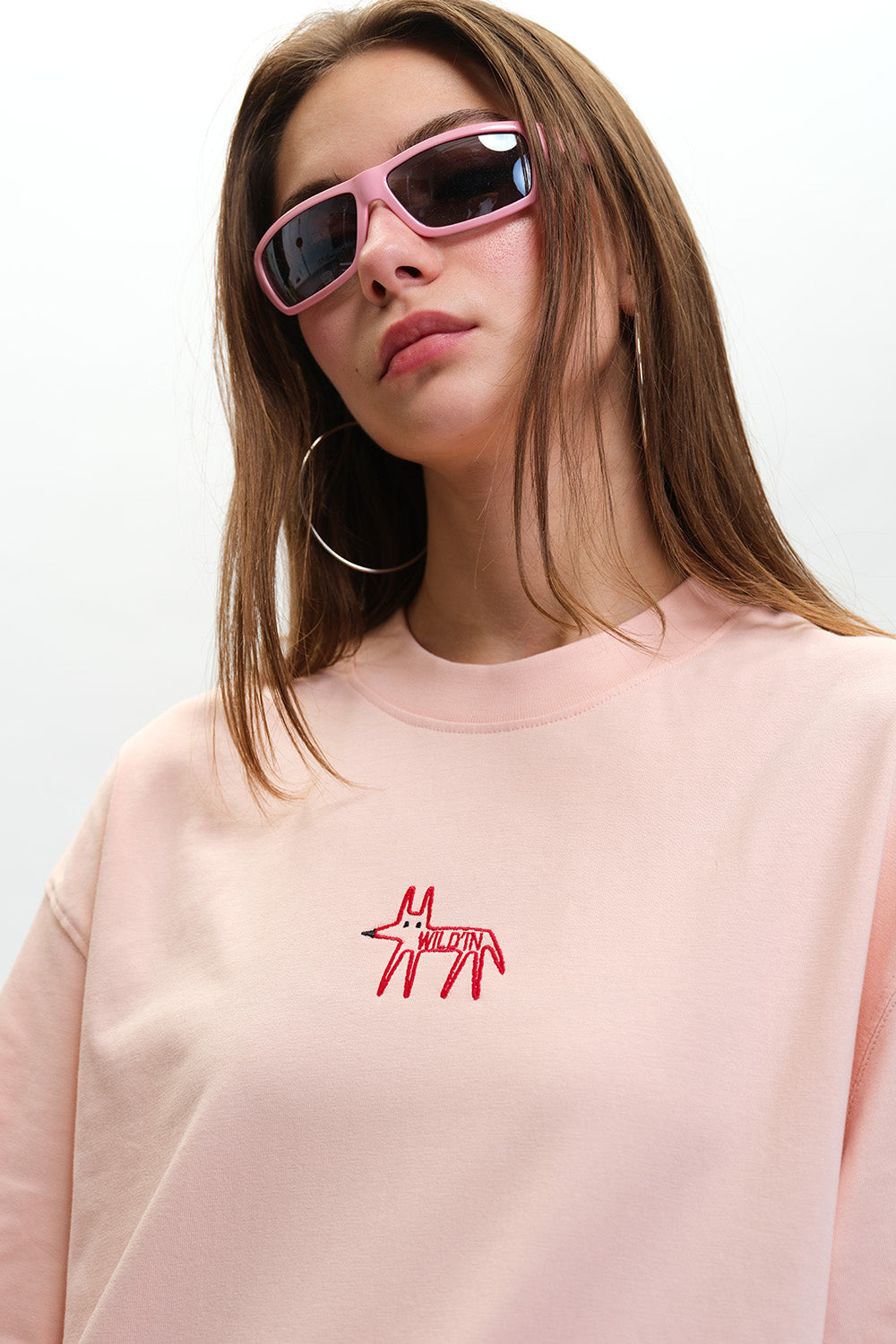Wild-In Embroidered Premium Oversized T-shirt