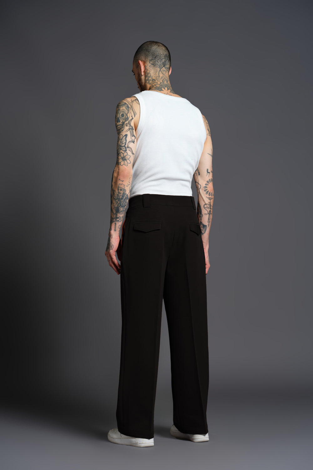 Black Loose Fit Tailored Trouser