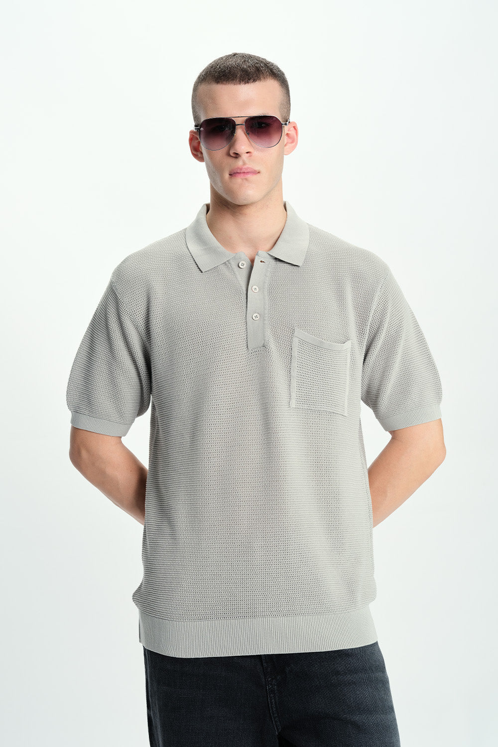 Silver Lining Knit Premium Polo