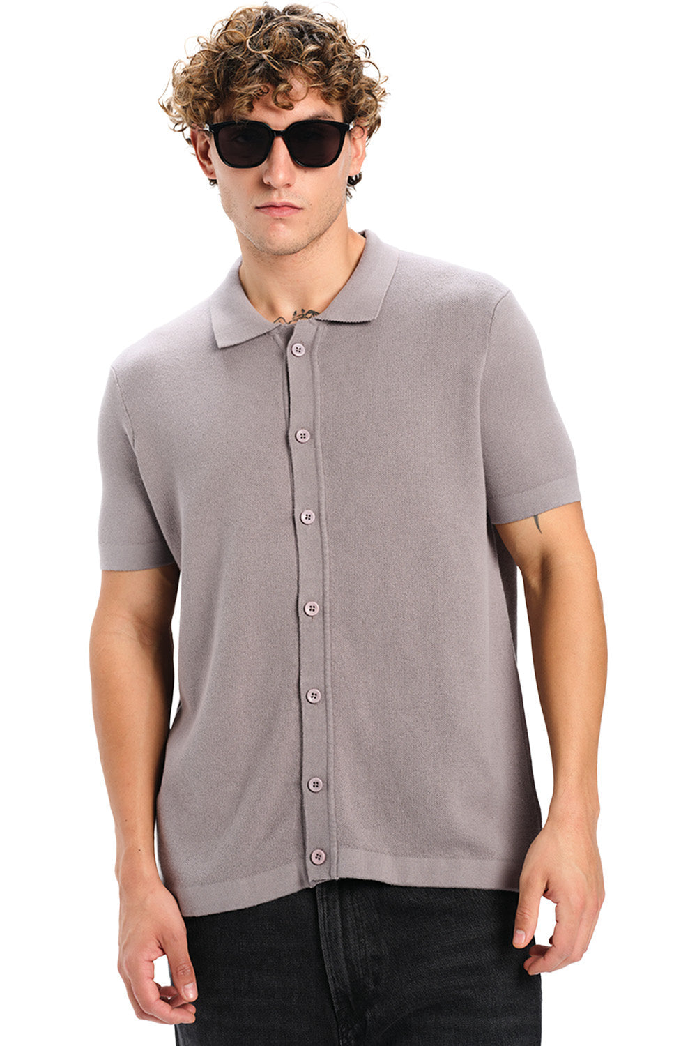 Grey Muse Casual Half Sleeve Shirt