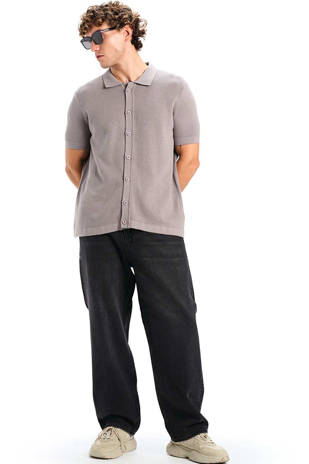 Grey Muse Casual Half Sleeve Shirt