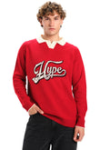 Hype Knit Full Sleeves Polo