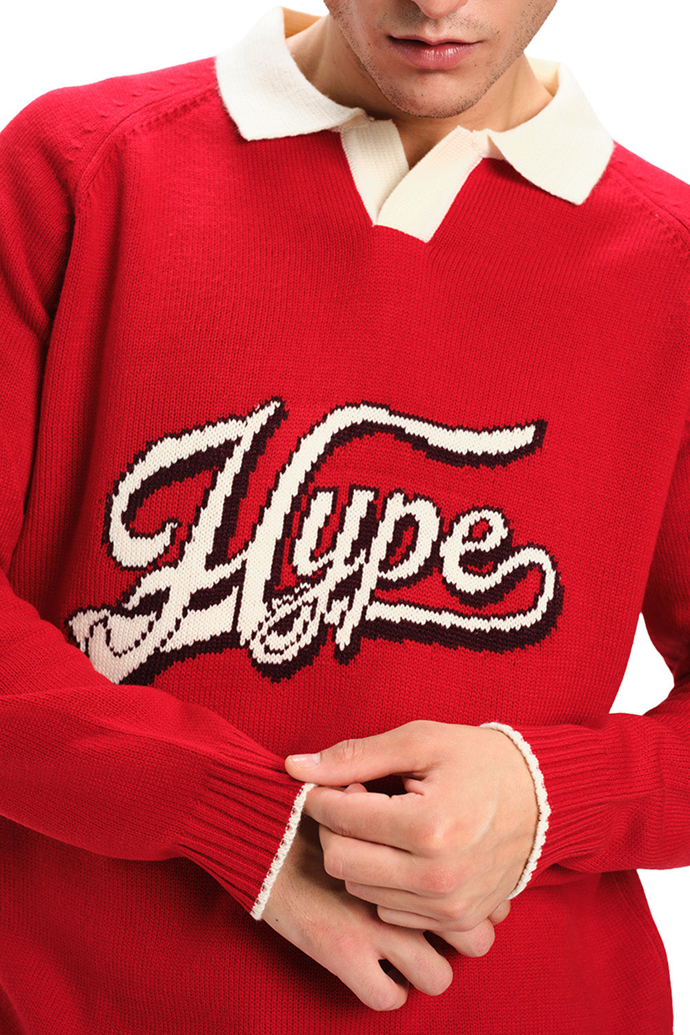 Hype Knit Full Sleeves Polo