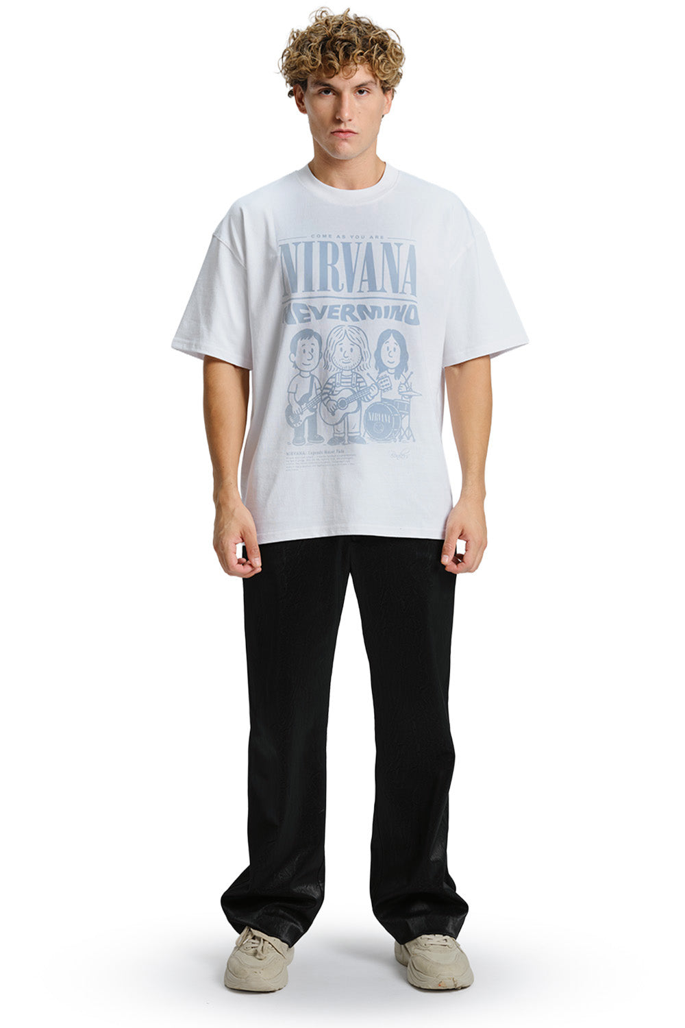 Come As You Are White Oversized T-shirt