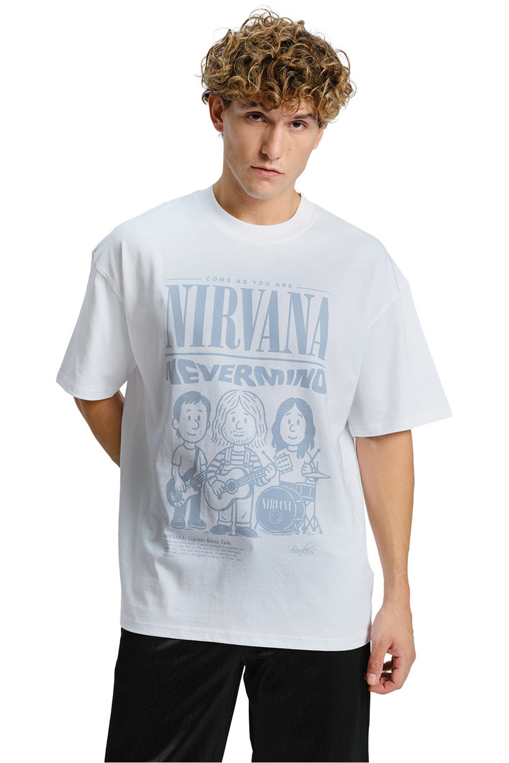 Come As You Are White Oversized T-shirt