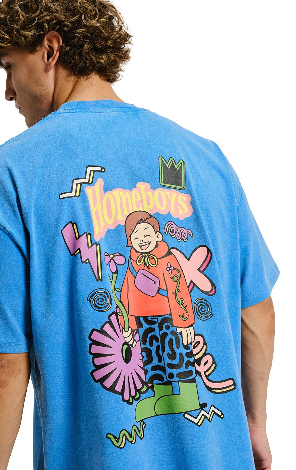 Homeboys Faded Blue Oversized T-shirt