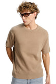 Beige Relaxed Fit Knit T-shirt